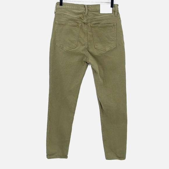 Aritzia Denim Forum The Yoko High Rise Slim 28L in Olive Leaf Green - Size 28 - Picture 4 of 12